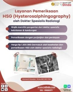Layanan Pemeriksaan HSG (Hysterosalphingography) di RS Dinda