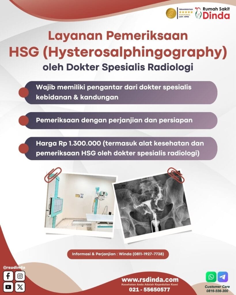 Layanan Pemeriksaan HSG (Hysterosalphingography) di RS Dinda